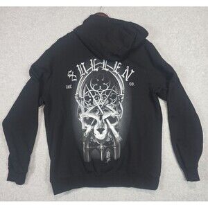 Sullen Art Co "Together We Rise" Skull Graphic Hoodie Black Large
